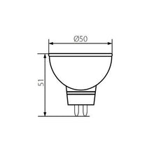 Laden Sie das Bild in den Galerie-Viewer, LED Leuchtmittel TOMI 7 Watt MR16 / Gx5,3 warm weiß